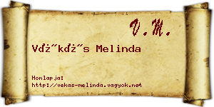 Vékás Melinda névjegykártya