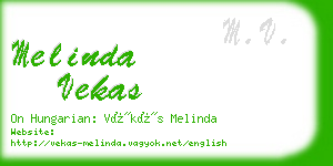 melinda vekas business card
